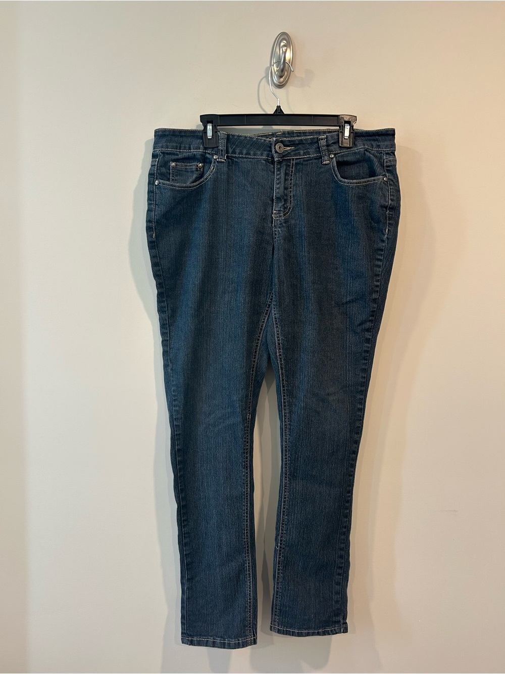 Jou Jou Dark Blue Straight Leg Women's Jeans